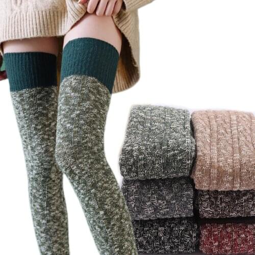 20 new lengthening thickening Ins contracted thigh socks pile up stocking high stocking instead of hair stocking high stocking