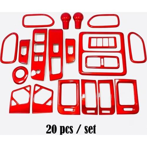 20pcs ABS Red Style For Nissan X-trail X trail T31 2008-2013 Car armrest Windows reading air condition vent Cover Accessories