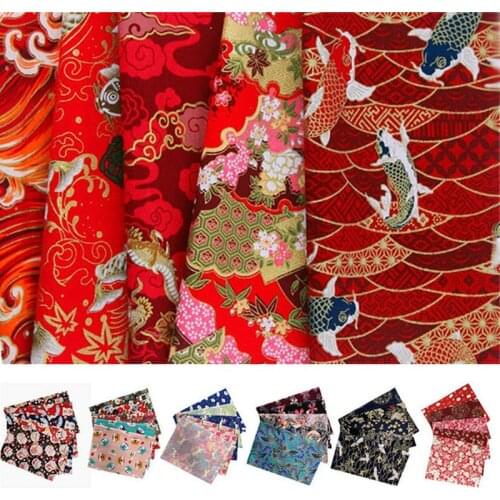 5pcs Cotton Patchwork Sewing Quilting Fabrics DIY Pre-Cut Printed Polyester Fabric For Patchwork Needlework Japanese Style Cloth
