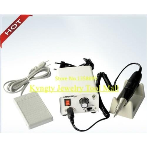 65W Strong 90 + 102 Mircomotor with 30 pcs Diamond Burs Free Jewellery Tools Jewelry Polishing Machine 0-35000 RPM