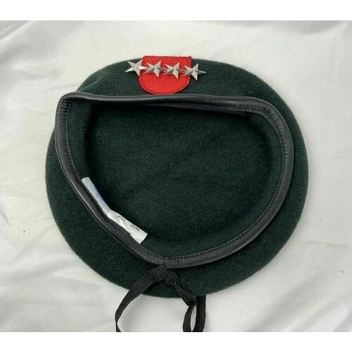 US Army 7th Special Forces Group Green Beret Officer 4 Star General Rank Hat Military Store