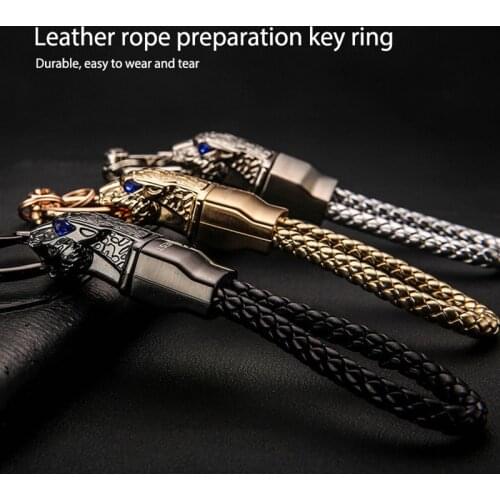 Car Styling Key ring Leopard Head Auto Keychain Keyring for Porsche Pontiac Proton MINI Cooper Mazda LADA Luxgen Maserati Haval