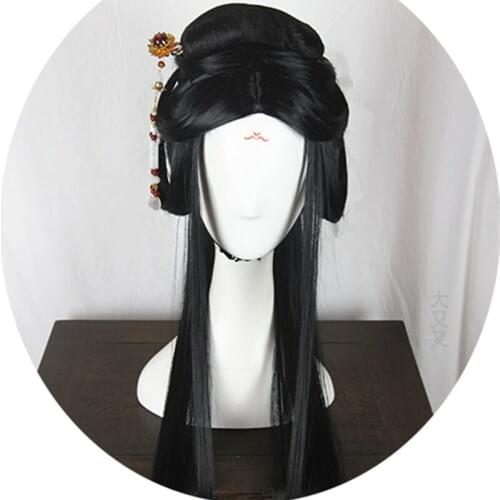 80cm customized princess hair without hair flower beautiful princess party supplies maid cosplay accessories han dynasty