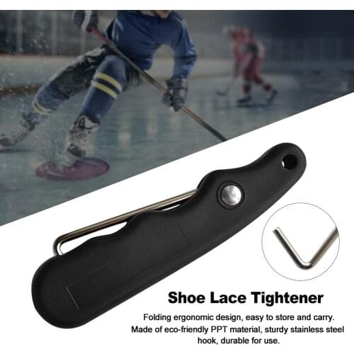 For Figure Roller Sports With Extended Hook Practical Universal Folding Skate Lace Tightener Handle Ergonomic Durable Ice Hockey