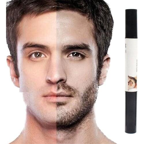 Men Beard Growth Pen Waterproof Double-head Long-lasting Pen Mens Face Beard Enhancer Whiskers