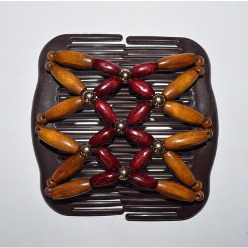 Spring Burgundy beads comb 40pcs/lot professional work lady hair accessory Easy to Use classical comb