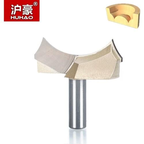 HUHAO 1pc 1/2*2 Shank Bit Point-cut Round Over Groove Router Bits For Wood Engraving Cutter Woodworking Tool