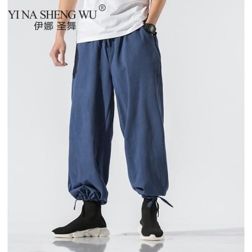 Japanese Style Kimonos Harajuku Yukata Casual Loose Thin Harem Trousers Asian Traditional Male Costume Japanese Kimono Pants