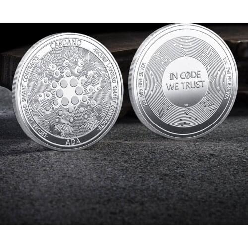 Ada Cardano Crypto Coin Cryptocurrency Collectible Art Collection Physical Gold Silver Plate Commemorative Coin
