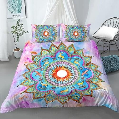 Mandala Bedding Set Mandala Duvet Cover With Pillowcase Duvet Cover Set King Queen Size Home Textiles