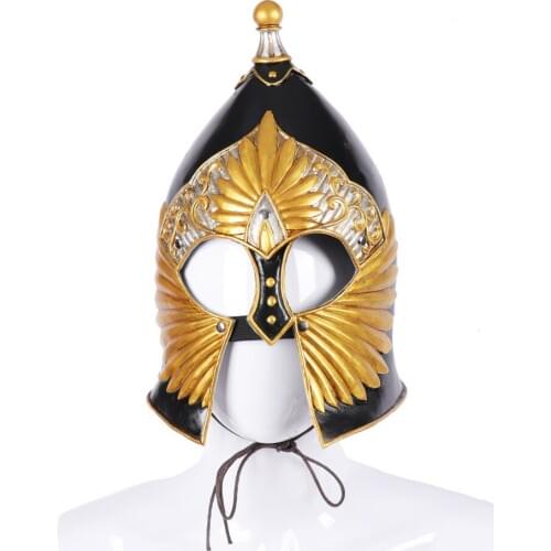 Cosplay Medieval Vintage Ancient Roman Vintage Samurai Warrior King Knight Helmet Halloween Carnival Party Costume Props