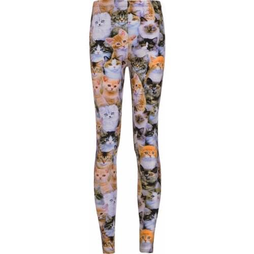 Leggings Hot Sale Womens All kinds of Cats Leggings Digital Print Pants Trousers Stretch Pants DropShip Wholesales