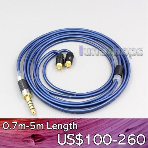 LN006474 Blue 99% Pure Silver XLR 3.5mm 2.5mm 4.4mm Earphone Cable For Sony IER-M7 IER-M9 IER-Z1R