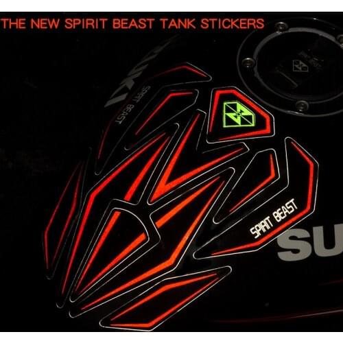Motorcycle Stickers Tankers Modified Accessories Decorative Personality Stickers Waterproof Reflective Fuel Tank Protective Glue