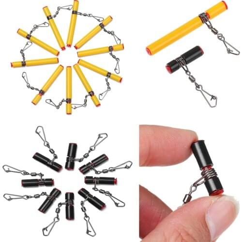 2021 10PCS Plastic Head Round Eye Swivel With Quick Pin Hook Saltwater Fishing Black Balance Bracket Fishing Line Sinker Slide