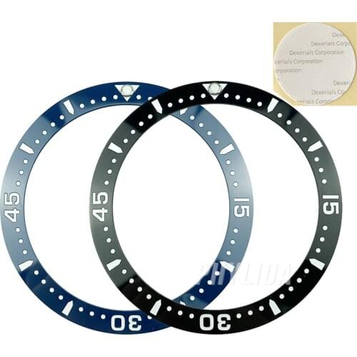 New 38mm High Quality Black/Blue Ceramic Bezel Insert For SKX007 SKX009 CONQUEST Sub Divers Mens Watches Replace Accessories