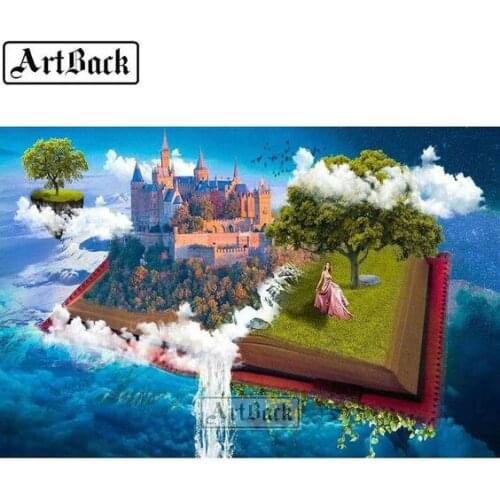 New arrival diy 5d diamond painting sky castle scenery 3D full square diamond embroidery mosaic art home decoration