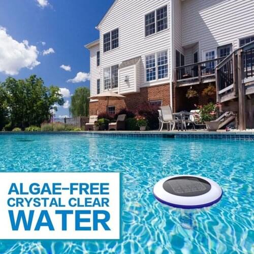 Solar powered water purifier water purification spa pool swimming pool copper silver ion kill algae clean outdoor hot tub pool