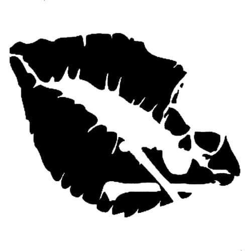 Death Kiss Punk Girl Lips Band Skull Vinyl Car Sticker Decorative Decal Accessories