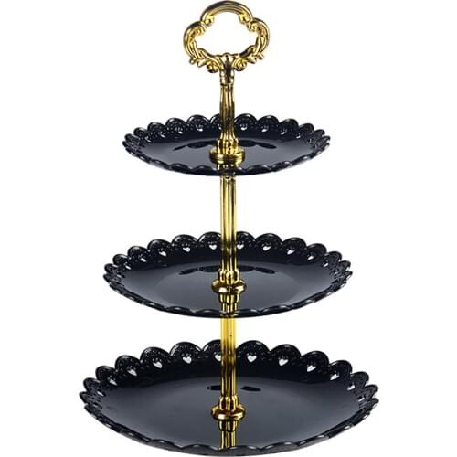 Portable Three Layer Fruit Plate Cake Candy Dessert Storage Container Stand Rack Holder Home Party Festival Cake Tool Supplies