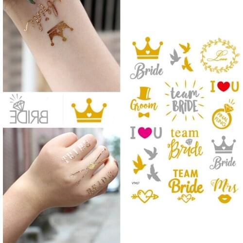 Festival supplies smaid temporary tattoo Bachelorette Party Sticker Decoration Bridal Party Supplies Wh