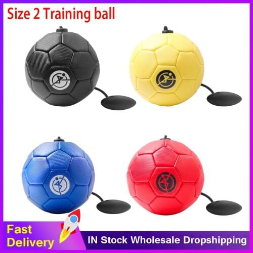 Football Training Ball Kick Soccer Ball TPU Size 2 Rope Touch Solo Kickwith String Beginner Trainer Practice Belt dropshipping