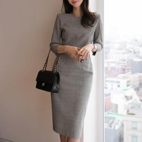 High Quality 2020 Autumn Fashion Women OL Dress,Professional Slimming Formal Meeting Interviewer Party Pencil Dress