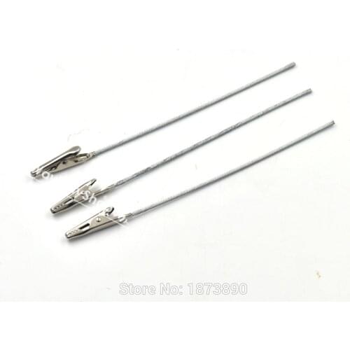 50 PCS 150mm Alligator Clamp wires card photo clip holders ID Memoo Nickle