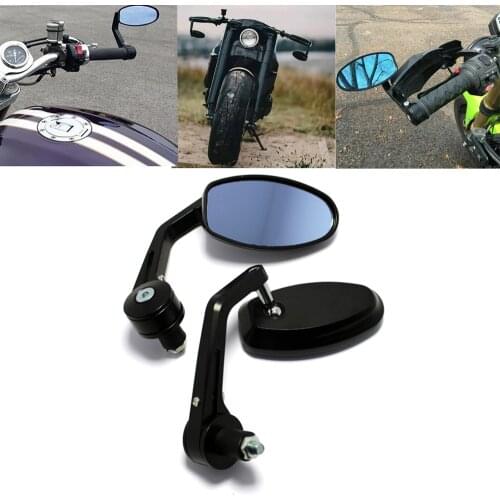 Motorcycle 7/8" Handle Bar End Rear View Mirrors For Street bikes Sports bikes triumph triple Kawasaki Z1000 Z900 Z800 Z650 MT