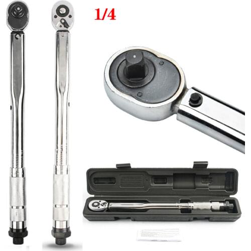 1/4 Torque Wrench Square Drive 5-25NM Two-way Precise Ratchet Wrench Repair Spanner Key Hand Tools spanner torque meter Preset