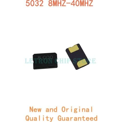 10pcs 8MHZ-40MHZ 11.0592MHZ 12MHZ 16.000MHZ 20MHZ 22.1184MHZ 24MHZ 32MHZ 8.000MHZ 16MHz 2Pin 5032 smd quartz resonator Crystal
