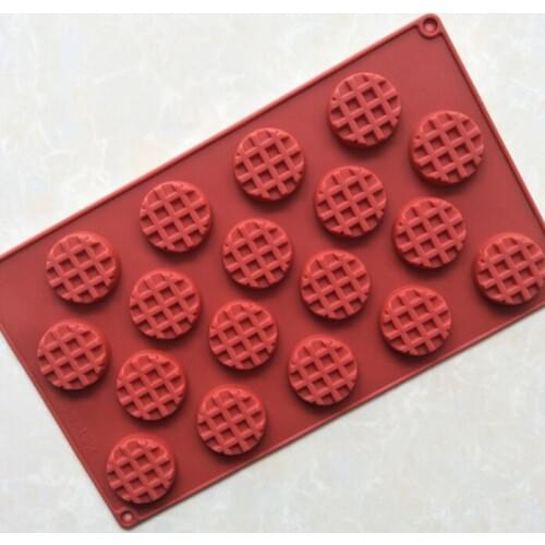 18 with DIY kitchen toasted pan waffle shaped silicone mold round biscuit mold decoration