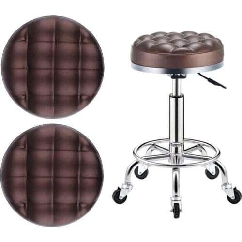 2x Super Soft Bar Stool Covers Round Barstool Chair Replacement Seat Cushion