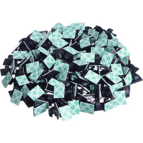 20pcs Adhesive Car Cable Clips Cable Winder Drop Wire Tie Fixer Holder Cord Organizer Management Desk Cable Tie Clamps Retail