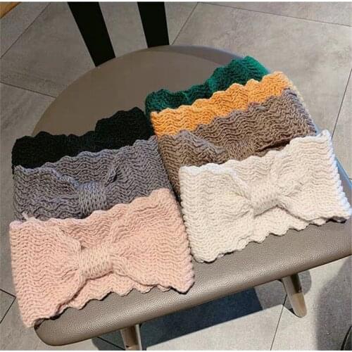 2020New Pearl Hair Bands Simple And Elegant Headband For Women Knitted Wool Headwear