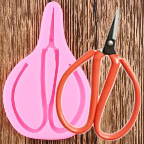 3D Hardware Scissors Silicone Molds Fondant Cake Decorating Tools DIY Kitchen Baking Mould Candy Clay Chocolate Moulds