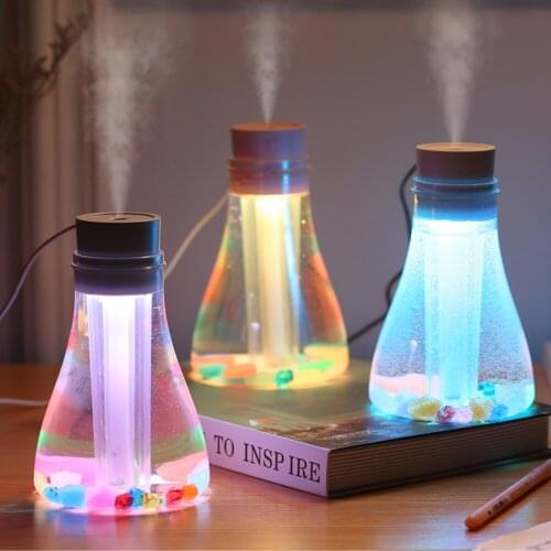 500ML Air Humidifier USB Ultrasonic Mist Maker Fogger with Colorful LED Lights Home Electric Aroma Diffuser Mini USB Humidifier