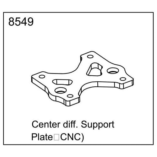 ZD racing EX07 accessories super sports car 1/7 original accessories 8549 middle difference upper cover