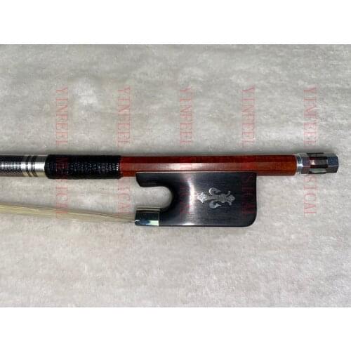 1pcs Top grade New professional 4/4 hybrid Carbon fiber cello bow outside pernambuco Ebony frog