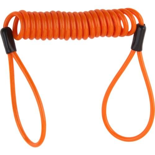 Security Bike Scooter Motorcycle Motorbike Disc Lock Reminder Cable Orange