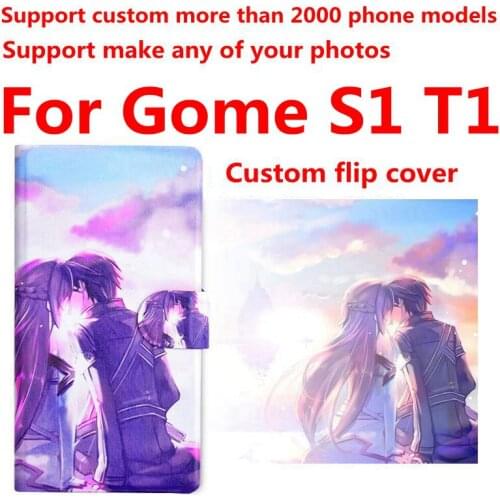 DIY Phone bag Personalized custom photo Picture PU leather case flip cover for Gome S1 T1