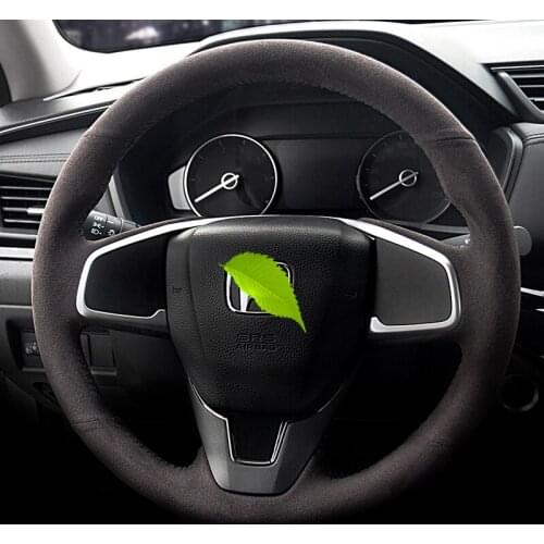 For Honda CRV Crider XRV Vezel Breeze City Civic JADE Accord FIT DIY leather interior car steering wheel cover auto parts