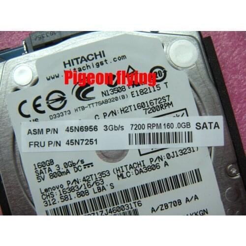 For Lenovo Thinkpad T420 Hard disk Part number FRU 45N7251 HITACHI 160G 3Gb/S 7200 turn SATA3.0