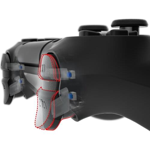 EXtremeRate Tactile Version Clicky Hair Trigger Kit Shoulder Buttons Bumper Trigger Mouse Click Kit for PS4 Controller