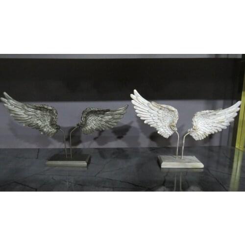 Europe Angel Wings Statue Modern Figurine Home Decoration Accessories Art Sculpture Living Room Bedroom Office Decor Ornaments