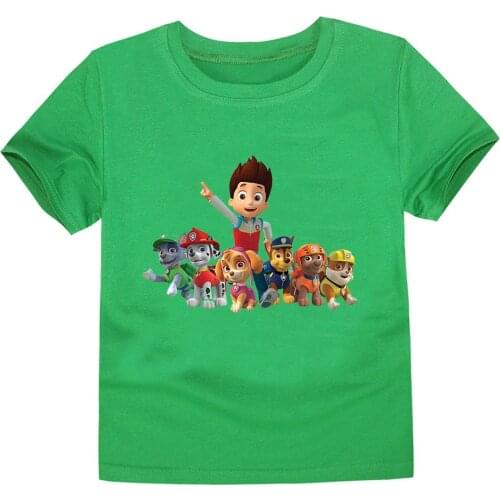 Paw Patrol T-shirt Pure Cotton Boy New Kid Children Clothes Baby Summer Kids Boy Girl Top Tee Short Sleeve Children Clothes