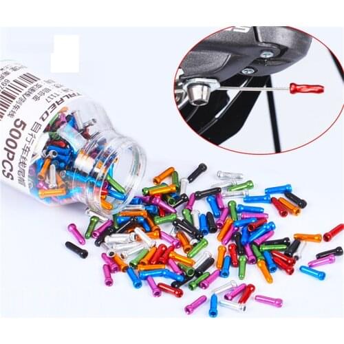 Hot Sale 10Pcs random color Bike Bicycle Brake Shifter Derailleur Inner Cable Wire End Cap Crimps