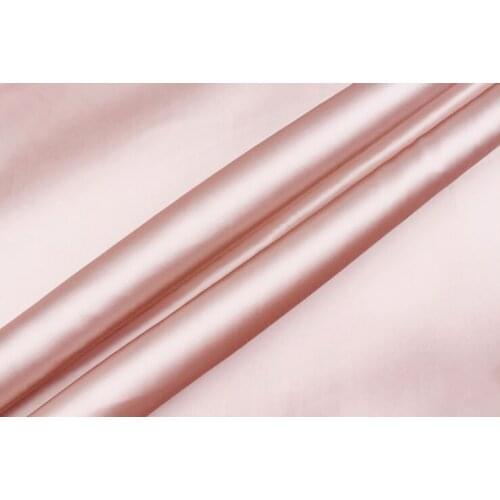 Howmay pure silk fabric stretch satin charmeuse 19m/m 108cm 42" blush 19# for dress womens clothes shirt