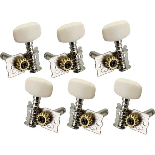 Pack Of 6 Open Gear Guitar String Tuning Pegs Keys For Acoustic Classical Guitar Parts