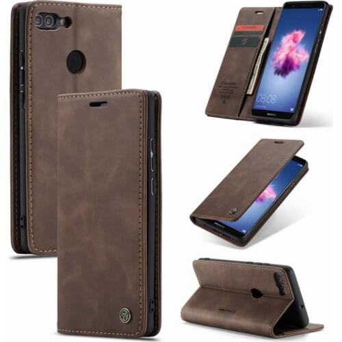 Leather Case For Huawei P Smart Luxury Magnetic Flip Matte Wallet Multifunctional Bumper Phone Cover For Huawei On Psmart Coque